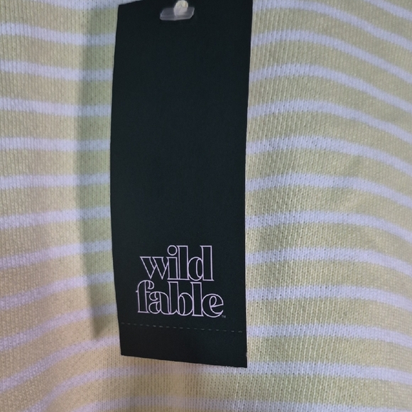 Wild Fable Yellow Striped Sweatshirt - Picture 2 of 5